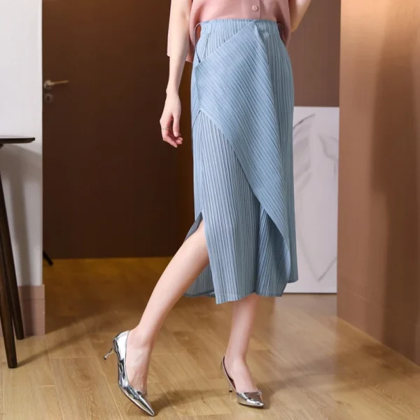 sg-11134201-7r9bt-lllnt0oto34q18.webp Miyake Pleated Irregular Midi Skirt Free Size 40kg-65kg
