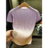 sg-11134201-7rbk0-lkwk5nd5m9m079.webp Miyake Gradient Pleated Short Sleeve Top Free Size 40kg-65kg