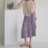 sg-11134201-822wo-mia2lc1ehmv7ee.webp Pleated A Line Midi Chiffon Skirt Free Size 40kg-65kg