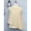 Pleated Sleeveless Irregular Loose Top Free Size 40kg-65kg
