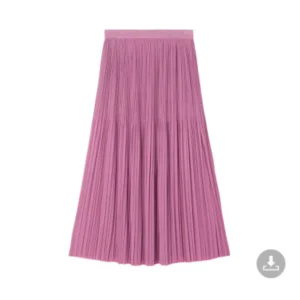 sg-11134201-822zx-mia2lbk10vew82.webp Pleated A Line Midi Chiffon Skirt Free Size 40kg-65kg