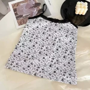 Women Printed Lace Camisole Top Free Size 40kg-55kg