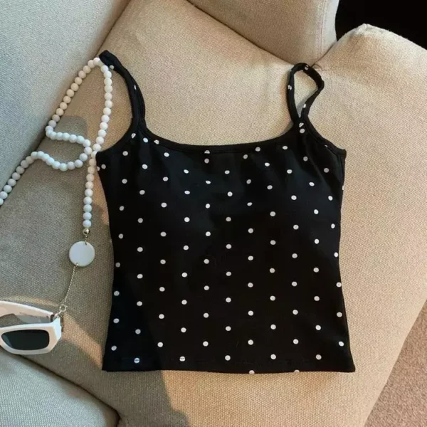 Women Polka Dot Backless Camisole Free Size 40kg-55kg