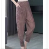 Pleated Wide Leg Mopping Pants Free Size 40kg-65kg