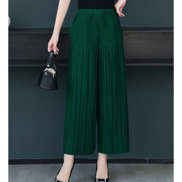 Pleated Wide Leg Mopping Pants Free Size 40kg-65kg