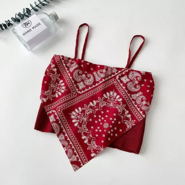 Women Paisley Print Tube Top Free Size 40kg-60kg