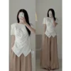 vn-11134207-7r98o-lqg38wo87vavf4.webp Women Twisted Waist T Shirt M1176 Free Size 40kg-55kg