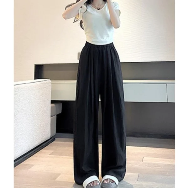 Women High Waist Wide Leg Pants M1354 Free Size 40kg-60kg