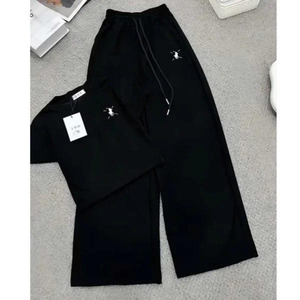 Women T Shirt And Pants Set M5684 Free Size Top 40kg-55kg Bottom 40kg-60kg